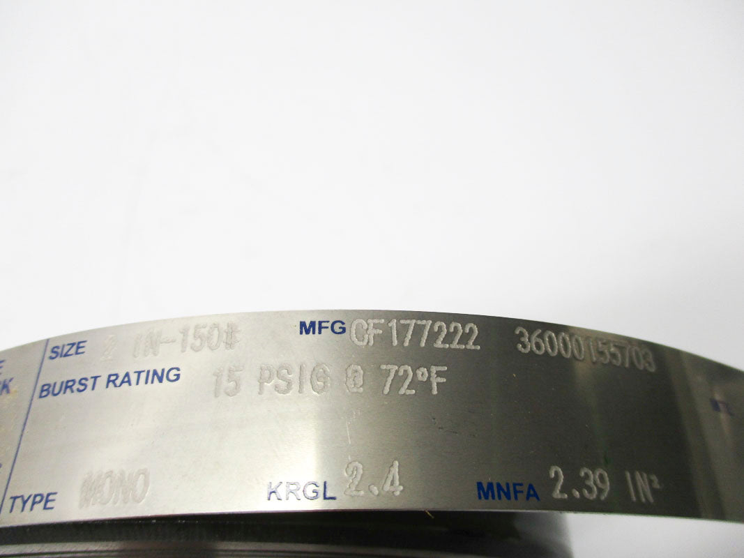 ZOOK ENTERPRISES CF177222 36000155703 15PSI 72'F NSMP