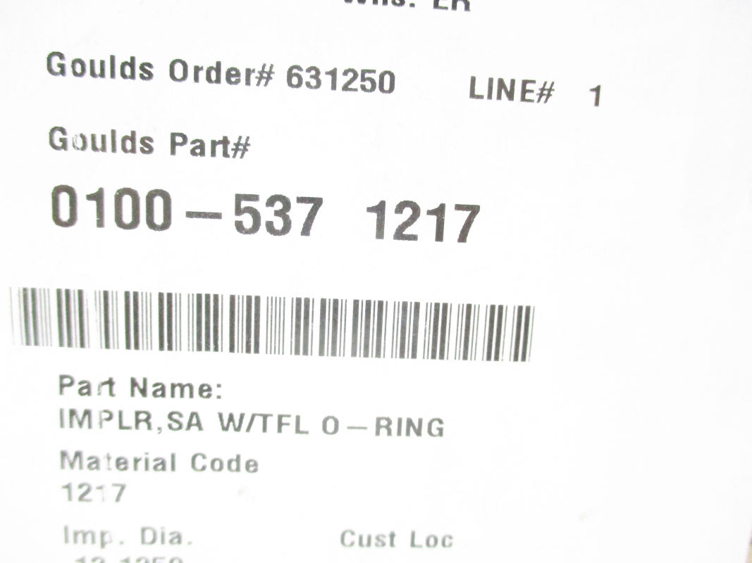 GOULDS PUMPS 0100-537-1217 NSMP