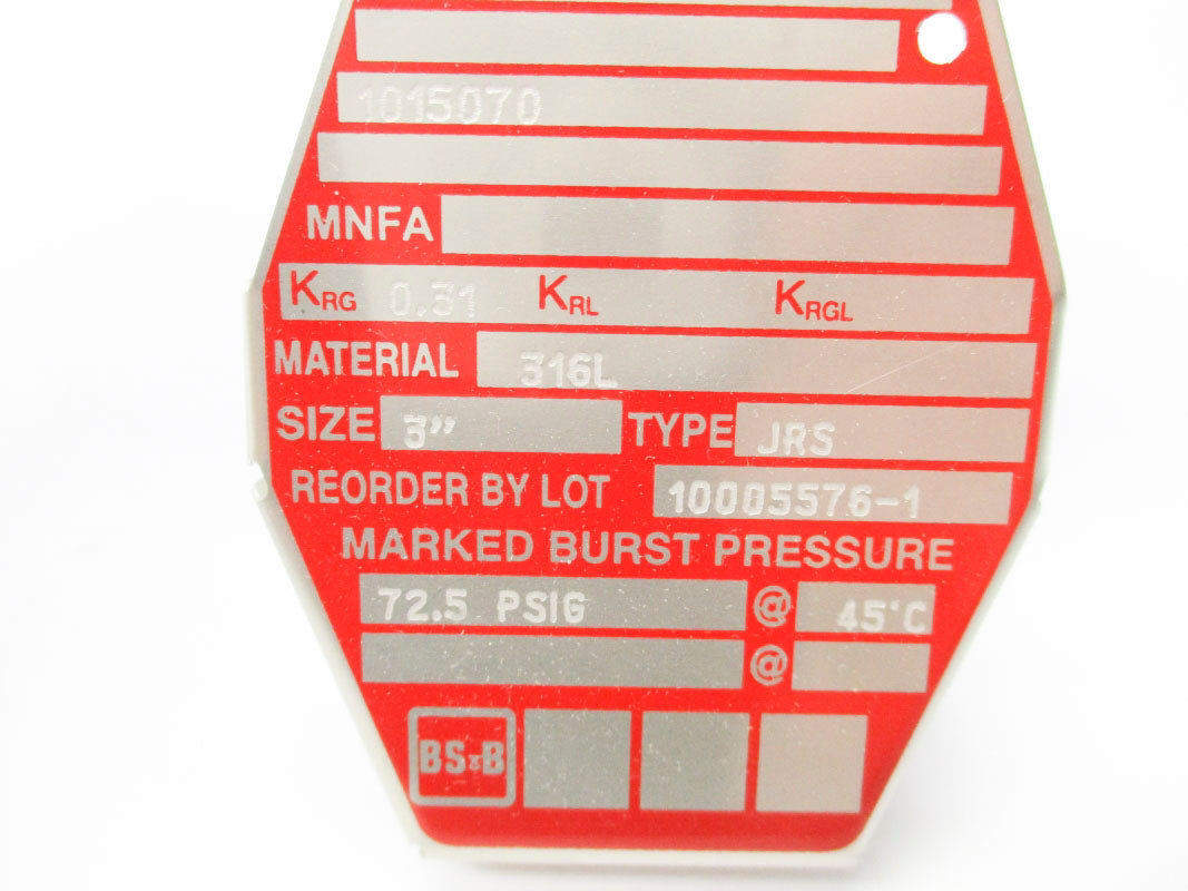 BS&B 10005576-1 72.5PSI 45'C NSMP