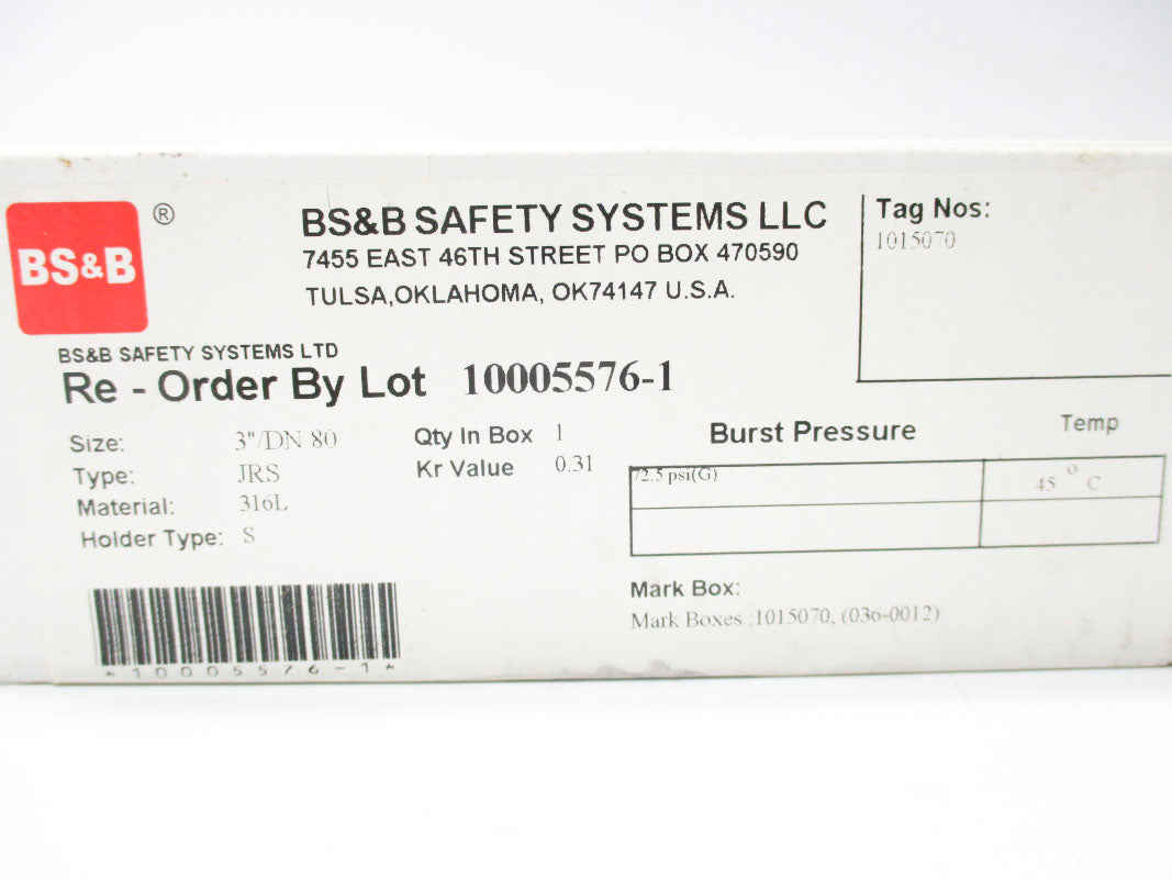 BS&B 10005576-1 72.5PSI 45'C NSMP