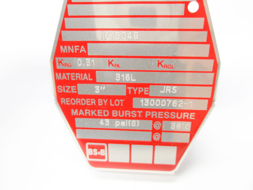 BS&B 13000762-1 43PSI 38'C NSMP