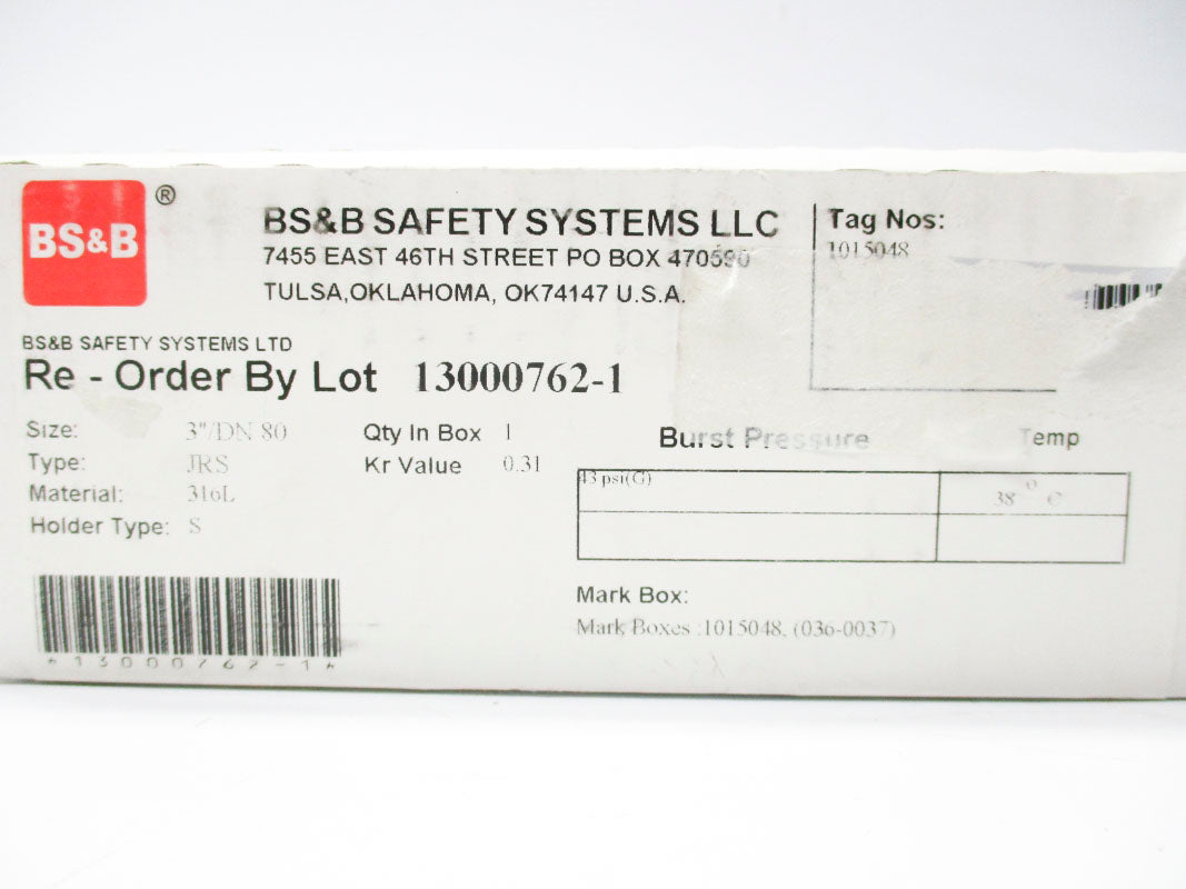 BS&B 13000762-1 43PSI 38'C NSMP