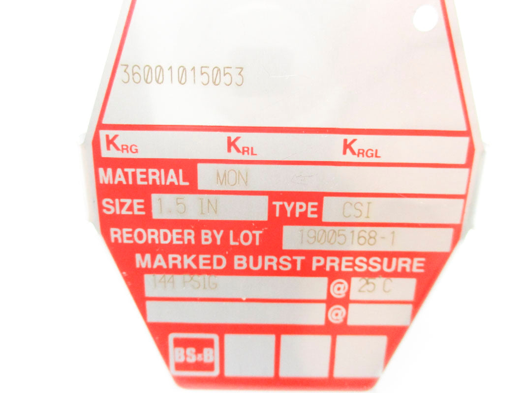 BS&B 19005168-1 144PSI 25'C NSMP