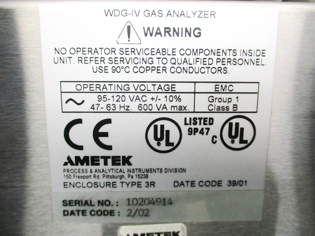 AMETEK WDG-IV 95-120VAC 100PSI (AS PICTURED) NSNP