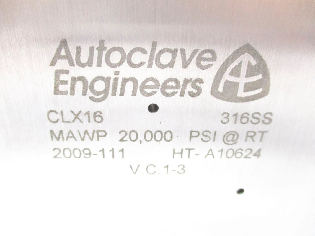 AUTOCLAVE ENGINEERS CLX16 20000PSI NSNP
