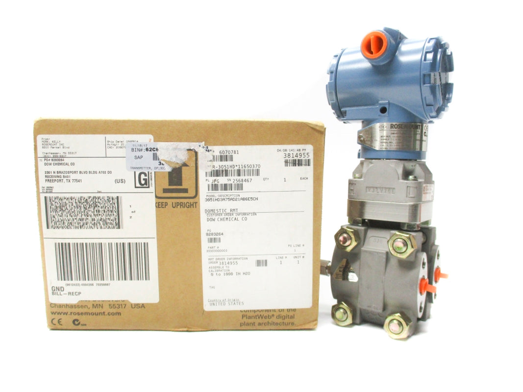 ROSEMOUNT 3051HD3A75AD21AB6E5CN 1000PSI 10.5-55VDC NSMP