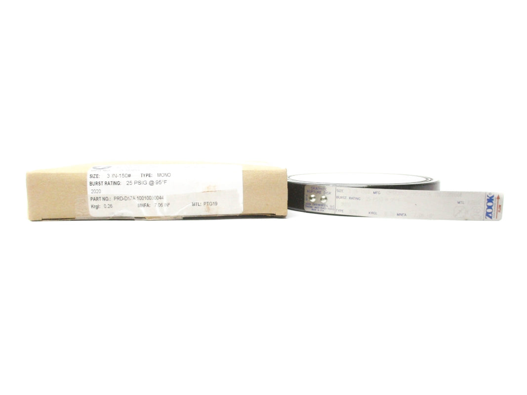 ZOOK ENTERPRISES CF183853 PRD-D17A 25PSI 95'F NSMP