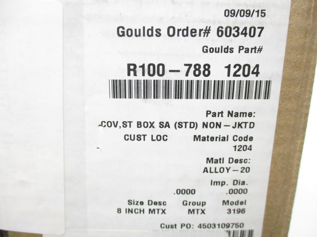 GOULDS PUMPS R100-788-1204 NSMP
