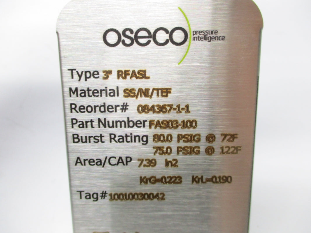 OSECO 84367-1 FAS03-100 80.0PSI 122'F NSMP