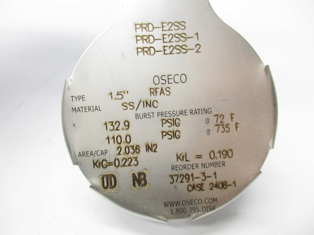 OSECO 37291-3 RFAS 1.5" 132.9PSI 735'F NSMP