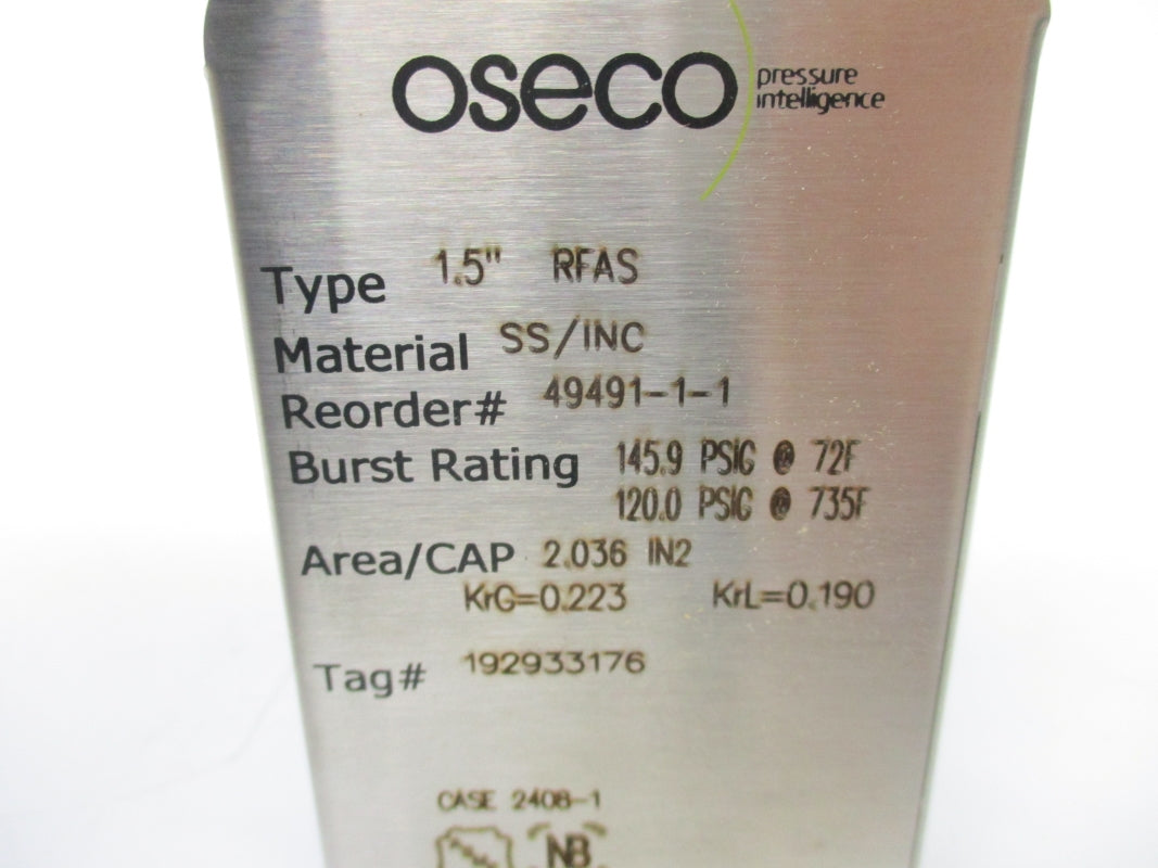 OSECO 49491-1 RFAS 1.5" 145.9PSI 735'F NSMP