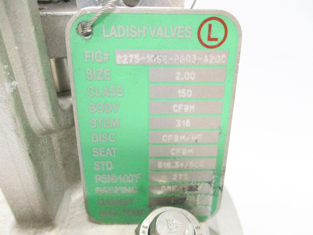 LADISH VALVES 8275-1052-PG03-A20C 275PSI 100'F NSNP