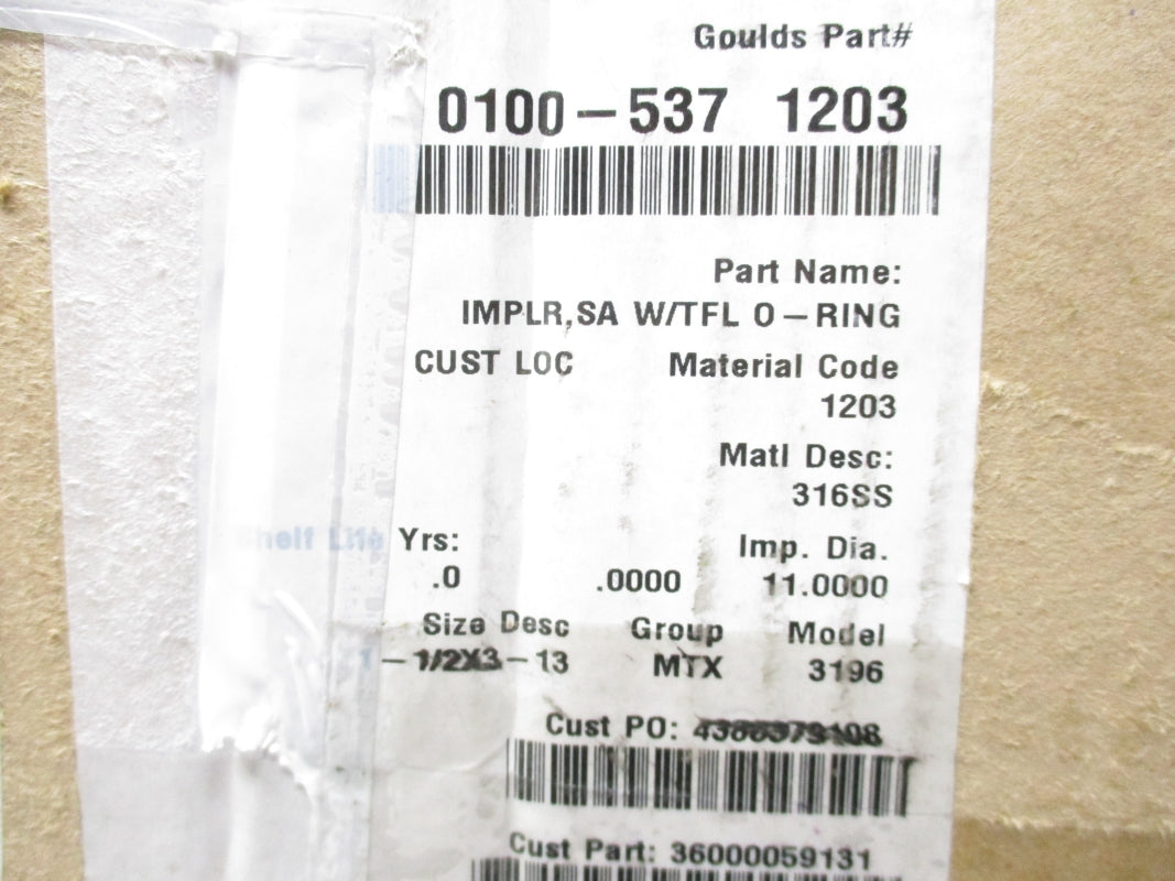 GOULDS PUMPS 0100-537-1203 NSMP