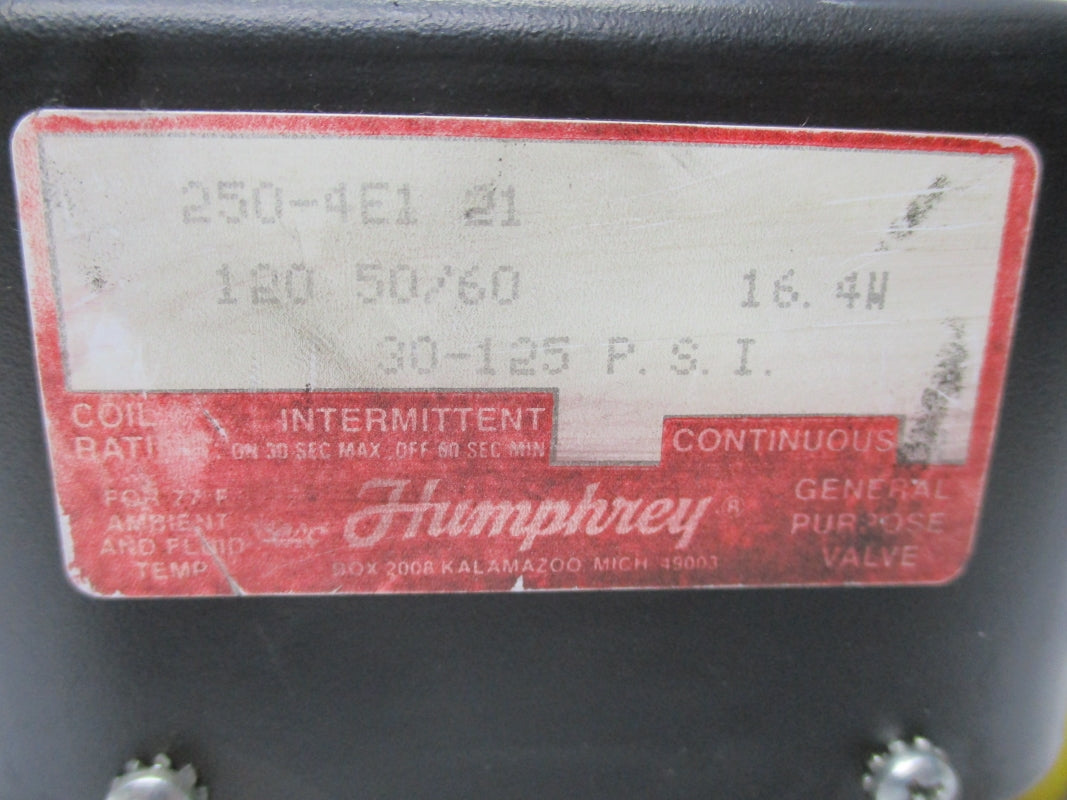 HUMPHREY 250-4E1-21 120V 30-125PSI UNMP