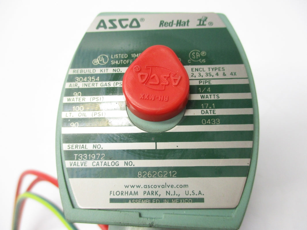 ASCO 8262G212 110/120V 100PSI 1/4" NSMP