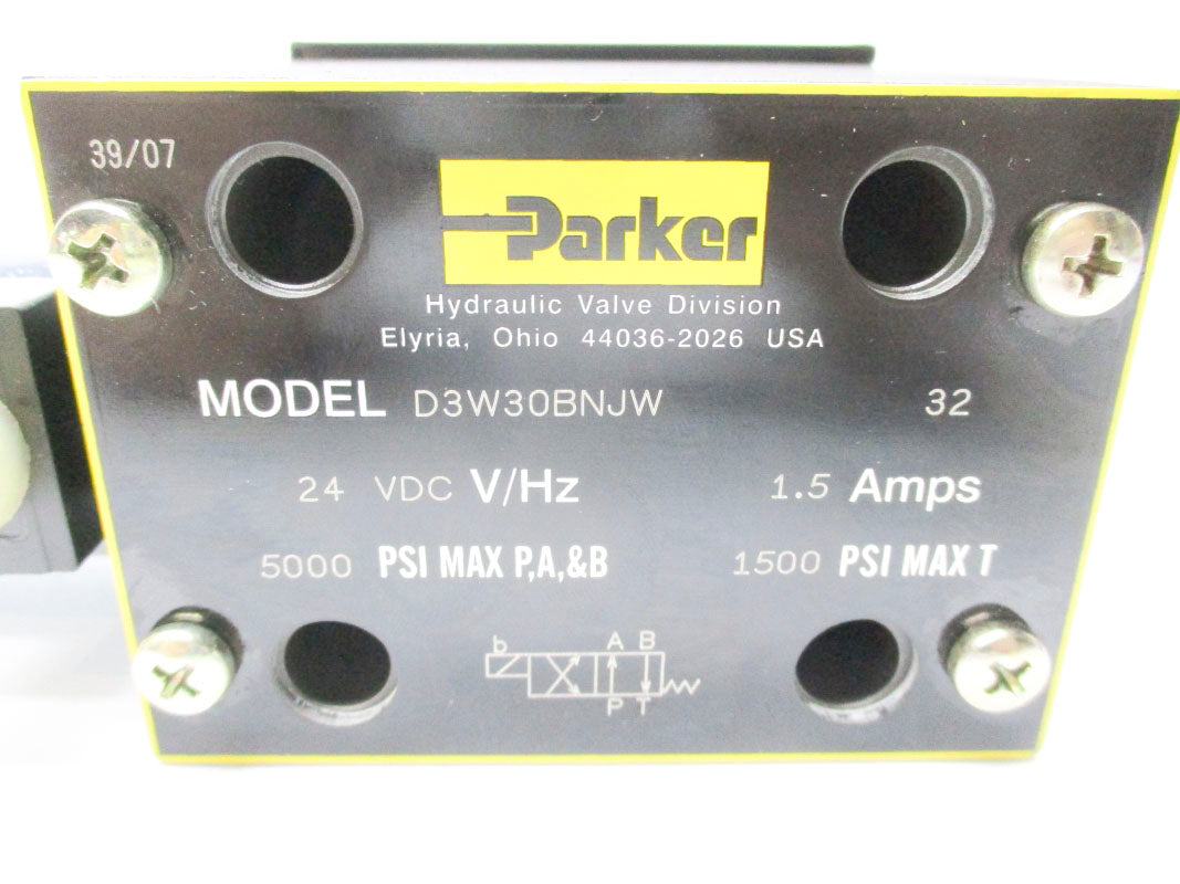PARKER D3W30BNJW32 24VDC 1.5A 5000PSI NSMP