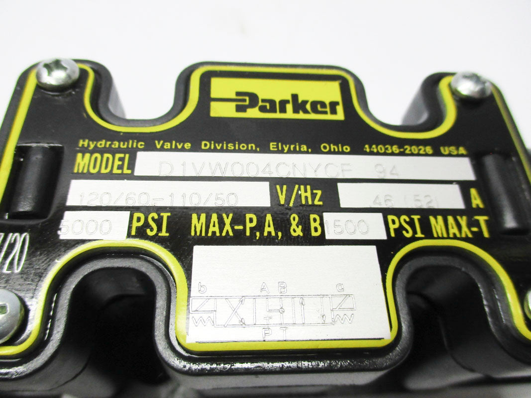 PARKER D1VW004CNYCF94 110-120V .46-.52A 5000PSI NSMP
