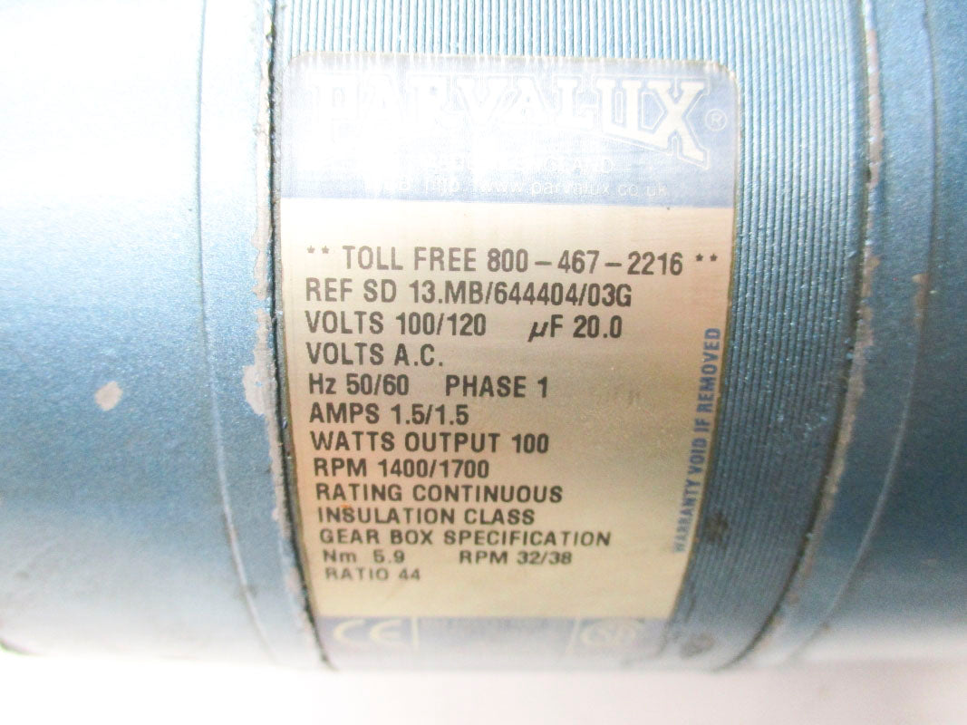 PARVALUX 76E13706H20 SD13.MB/644404/03G 110V 1.5A UNMP