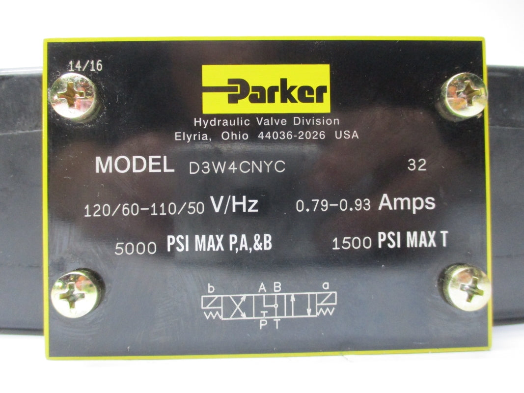 PARKER D3W4CNYC32 5000PSI 110/120V 0.79-0.93A NSNP