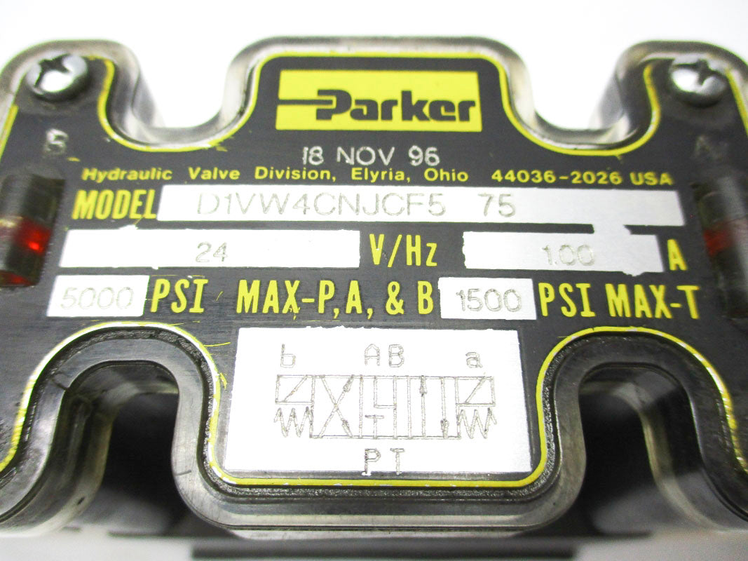 PARKER D1VW4CNJCF575 5000PSI 24V 100A NSNP