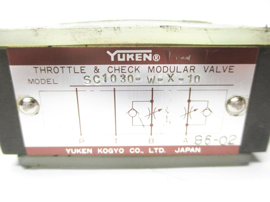 YUKEN SC1030-W-X-10 UNMP