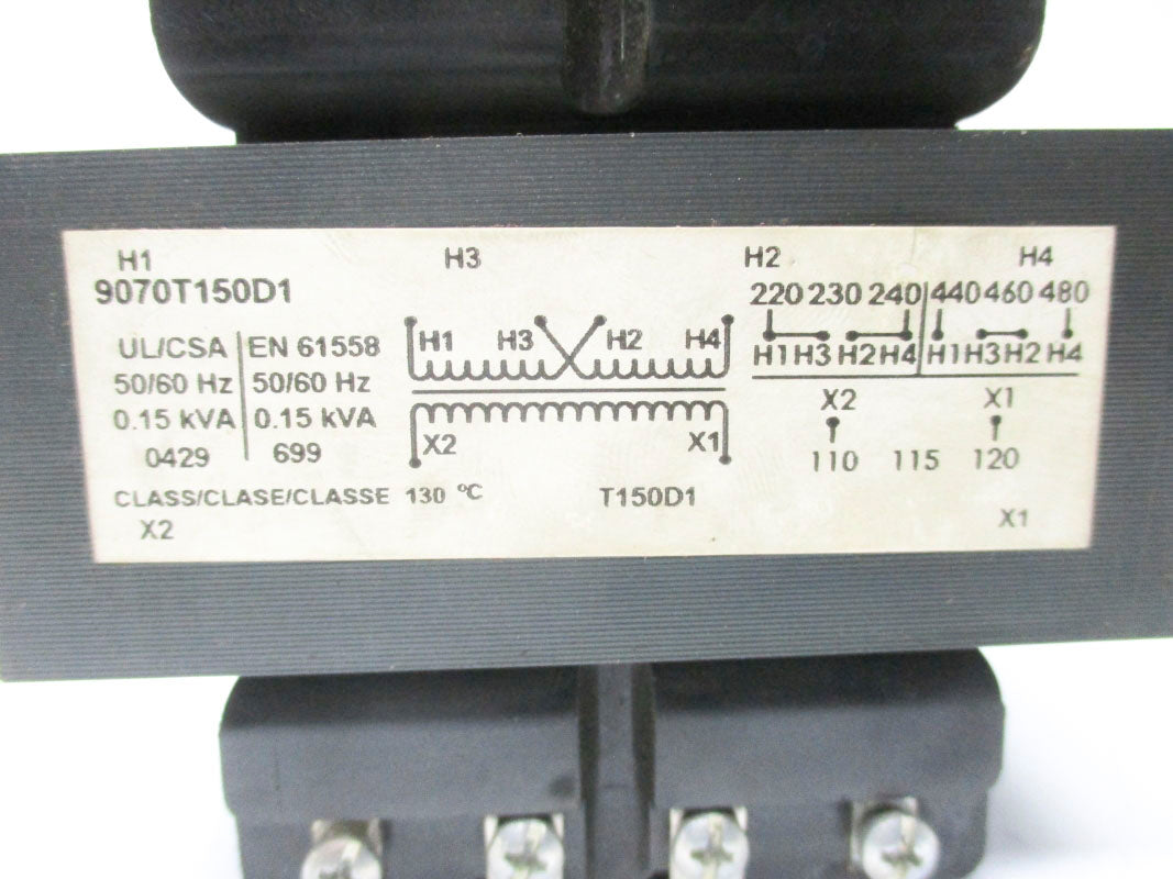 SQUARE D 9070T150D1 0.15KVA 480V UNMP