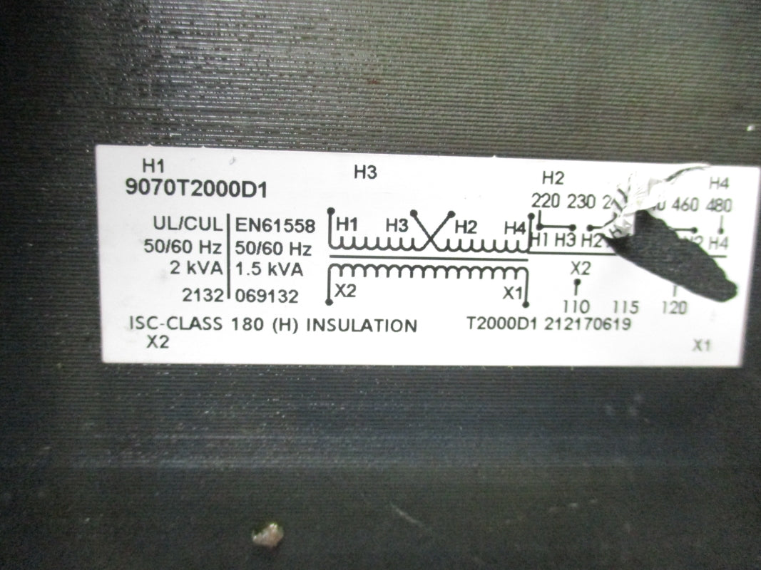 SQUARE D 9070T2000D1 2KVA 480V (AS PICTURED) NSNP