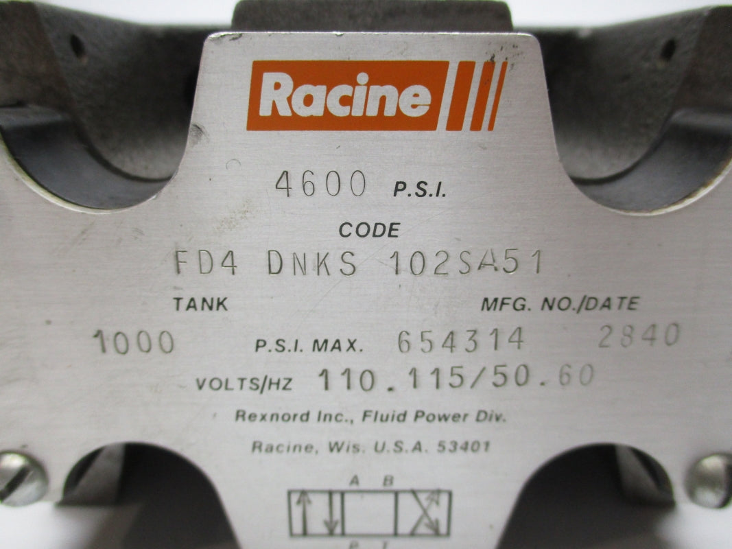 RACINE FD4DNKS102SA51 4600PSI NSNP