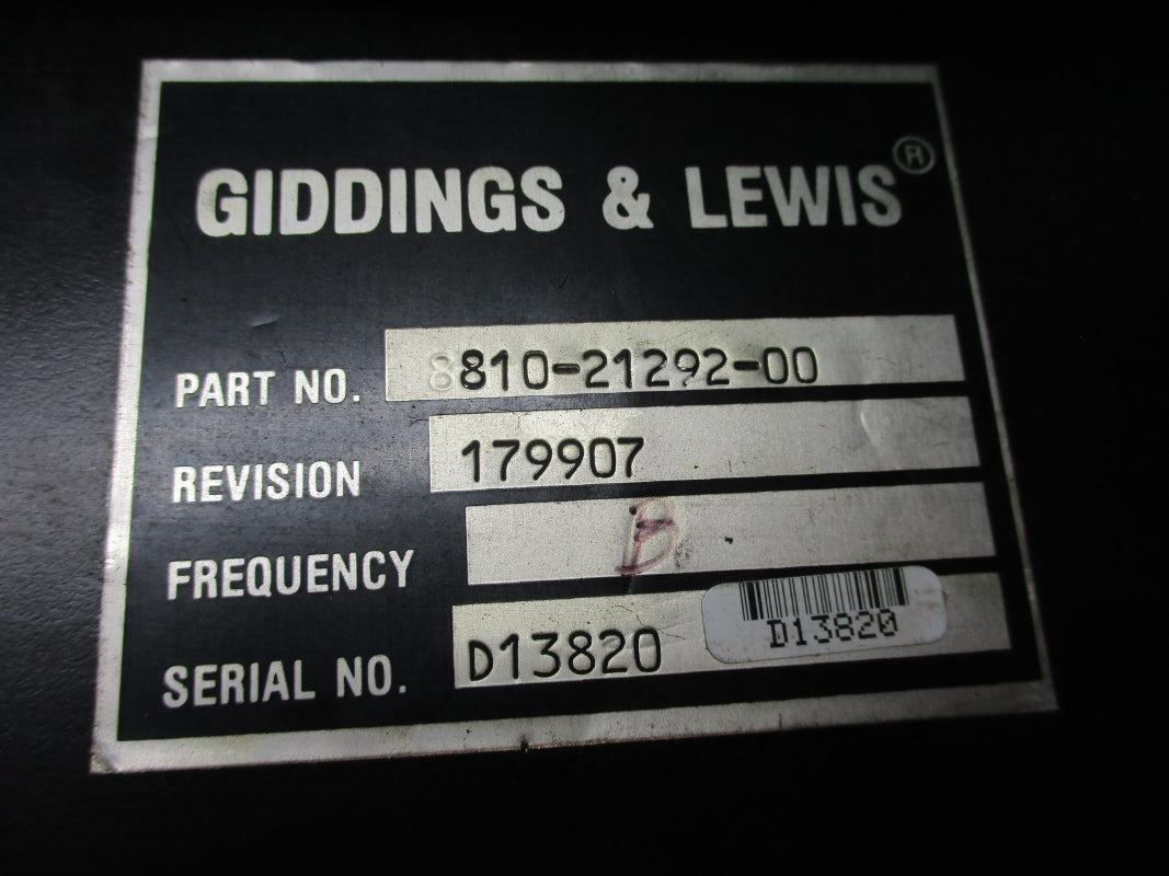 GIDDINGS & LEWIS 8810-21292-00 UNMP