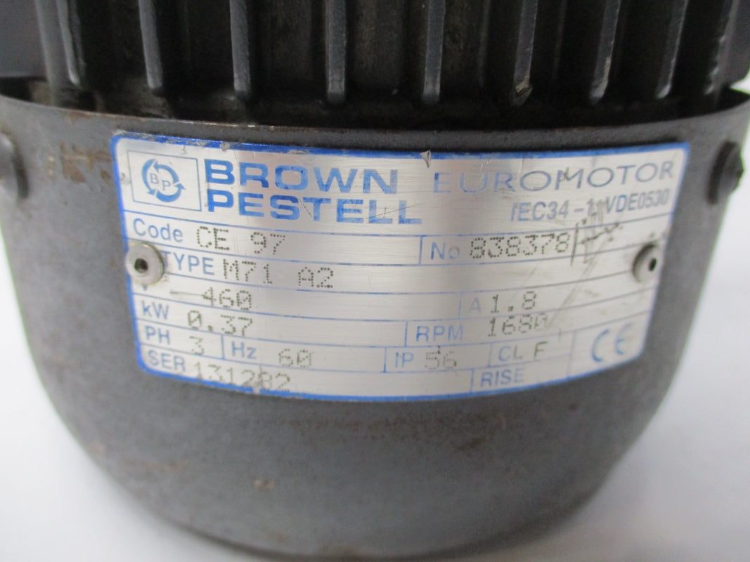 BROWN PESTELL BH002-03723 W/ M71A2 460V 1.8A UNMP