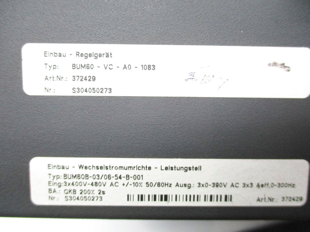 BAUMULLER BUM60B-03/06-54-B-001 480VAC UNMP