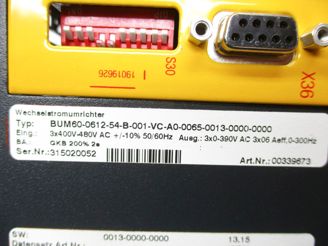BAUMULLER BUM60-0612-54-B-001-VC-A0-0065-0013-0000-0000 480VAC UNMP