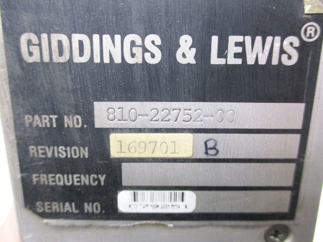 GIDDINGS & LEWIS 810-22752-00 240VAC 7A UNMP
