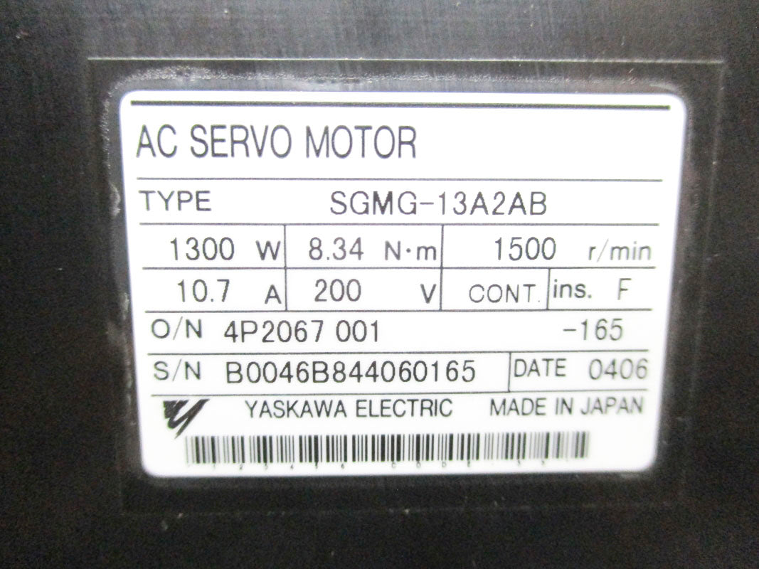 YASKAWA ELECTRIC SGMG-13A2AB 10.7A 200V NSNP