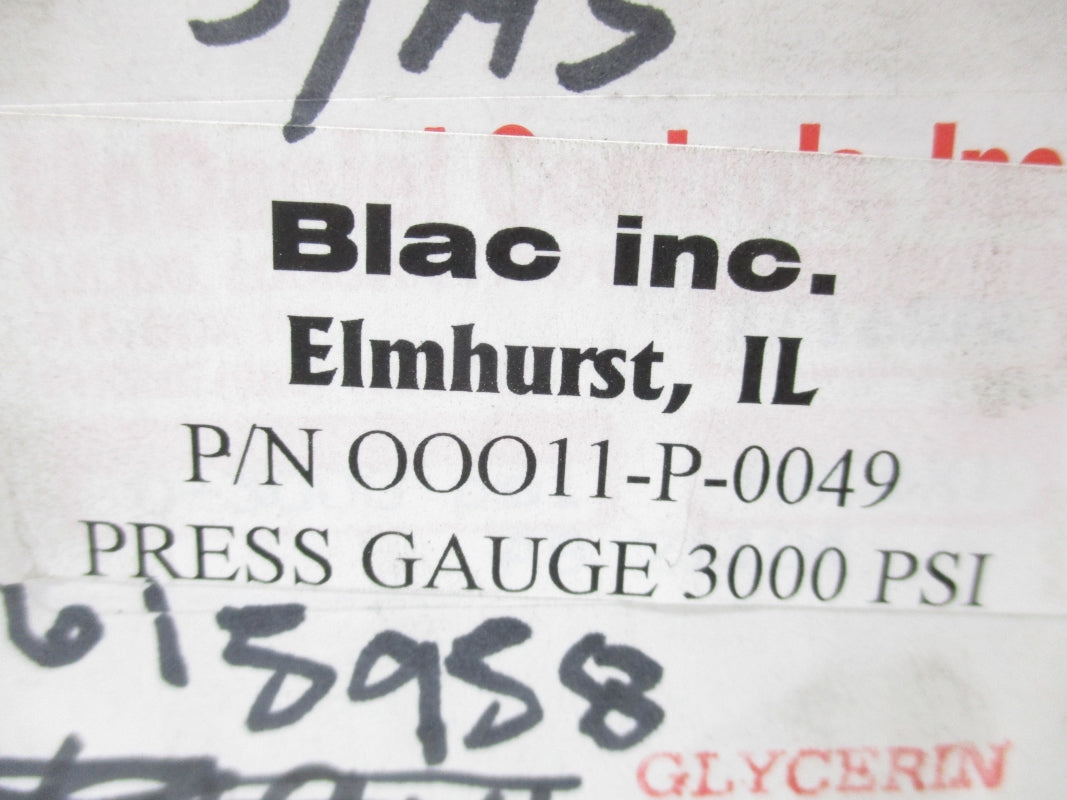 BLAC 00011-P-0049 0-3000PSI NSMP