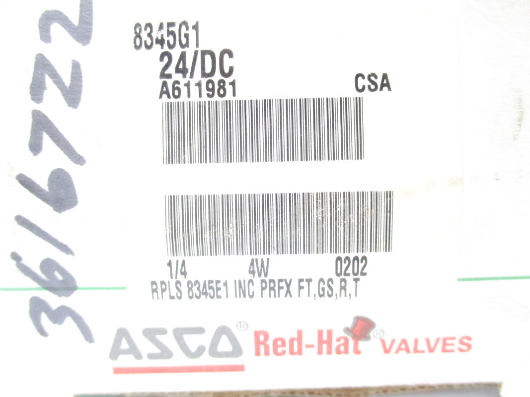 ASCO 8345G1 10-100PSI 24/DC NSMP