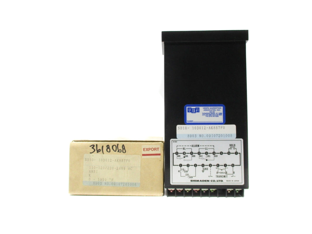 SHIMADEN SD10-103012-AK887F0 110-120/220-240VAC 0-1999'F NSMP