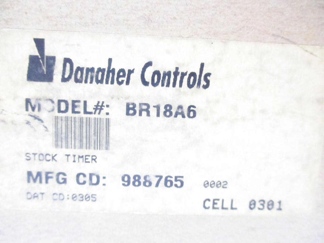 DANAHER CONTROLS BR18A6 120V 10A 0-10M NSMP