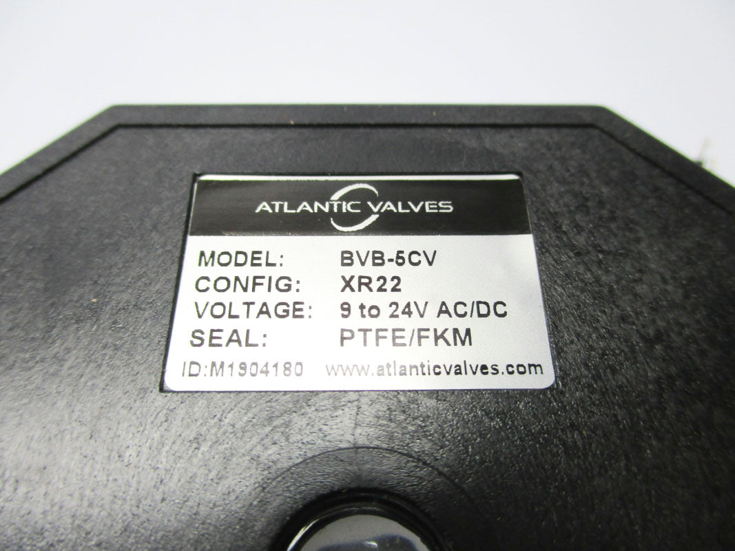 ATLANTIC VALVES BVB-5CV-XR22 185PSI 9-24VAC/DC NSMP