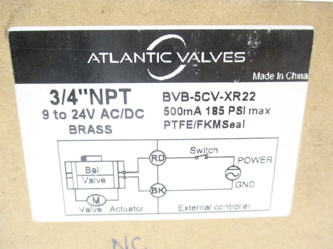 ATLANTIC VALVES BVB-5CV-XR22 185PSI 9-24VAC/DC NSMP