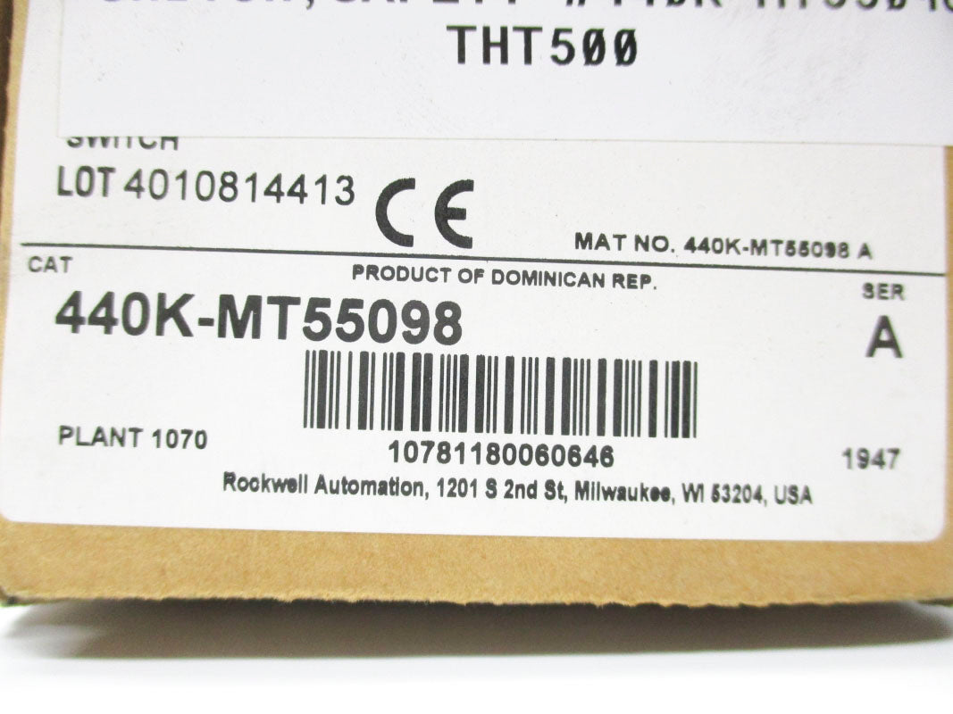 ALLEN BRADLEY 440K-MT55098 SER. A NSMP