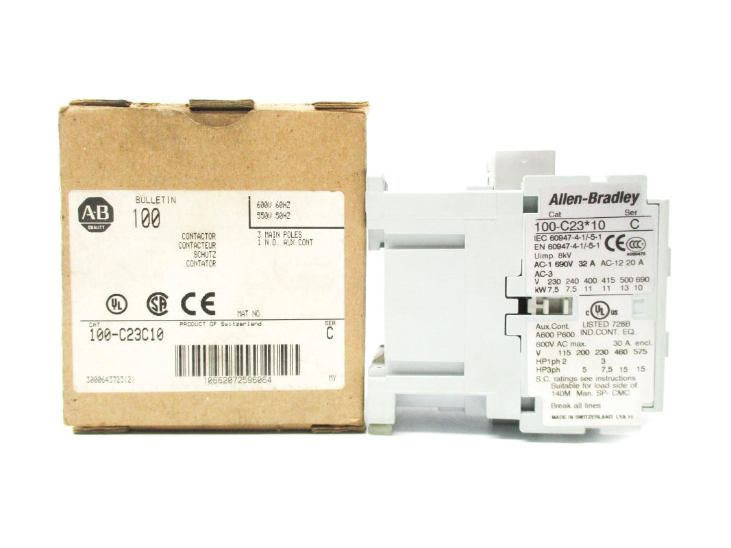 ALLEN BRADLEY 100-C23C10 SER. C 550/600V 23A (BR/WH) NSMP