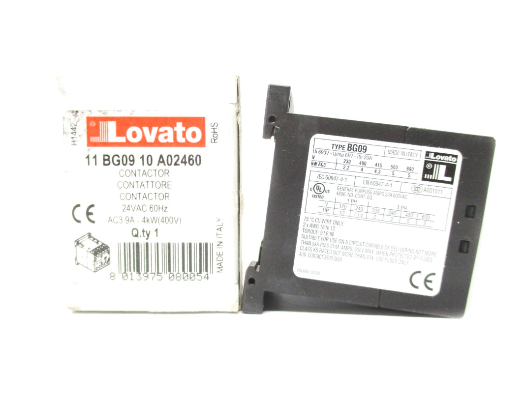 LOVATO 11BG0910A02460 24VAC 9A NSMP