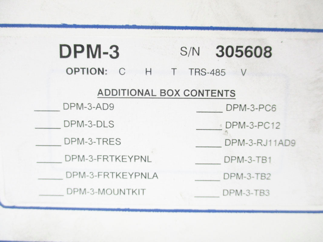 TRANSDUCER TECHNIQUES DPM-3 90-240VAC NSMP