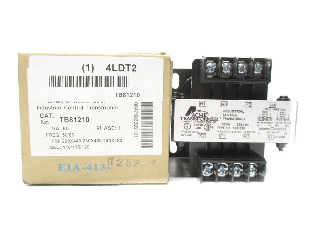 ACME TRANSFORMER TB81210 480V 50VA NSMP