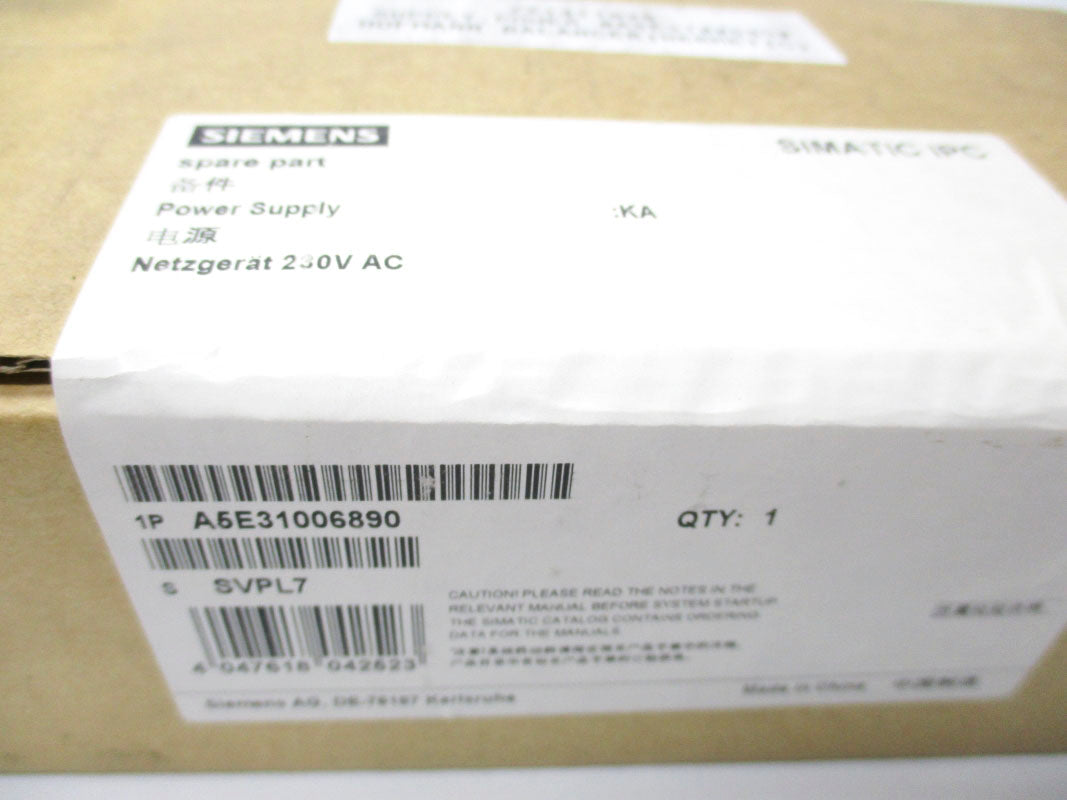 SIEMENS A5E31006890 230VAC NSFS