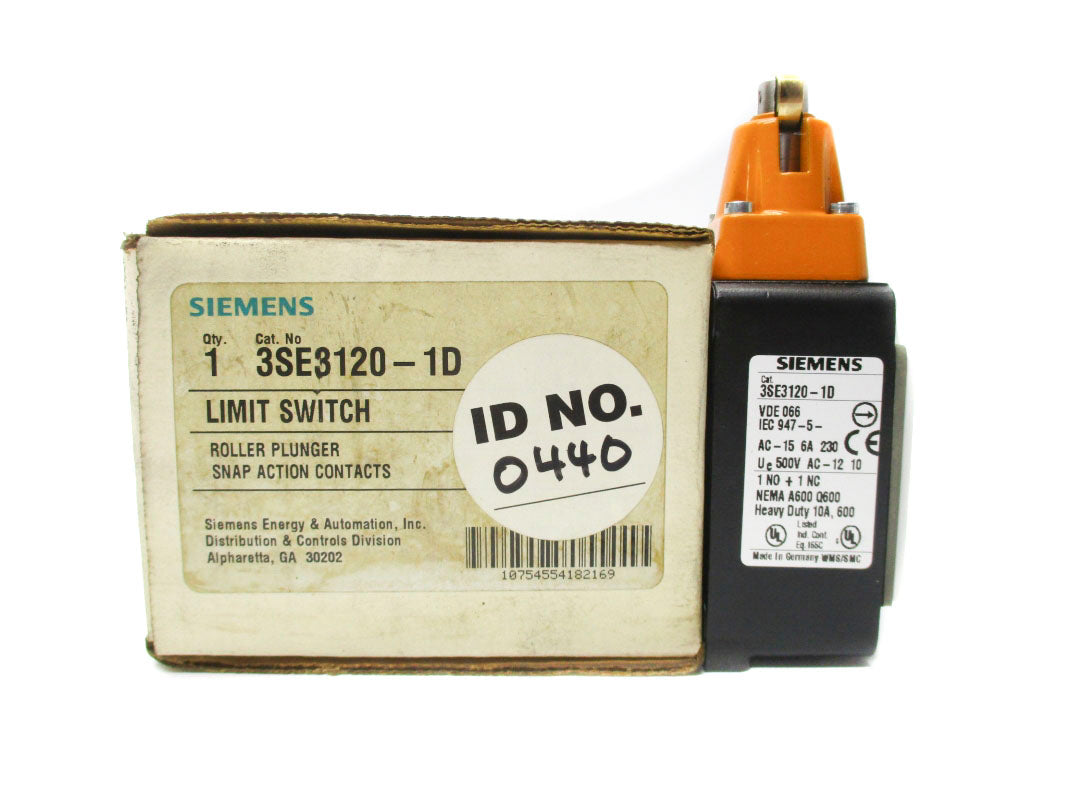SIEMENS 3SE3120-1D 600V 10A NSMP