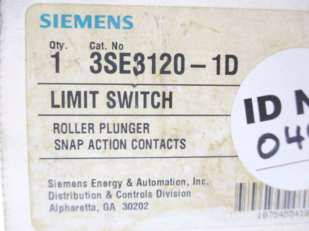 SIEMENS 3SE3120-1D 600V 10A NSMP