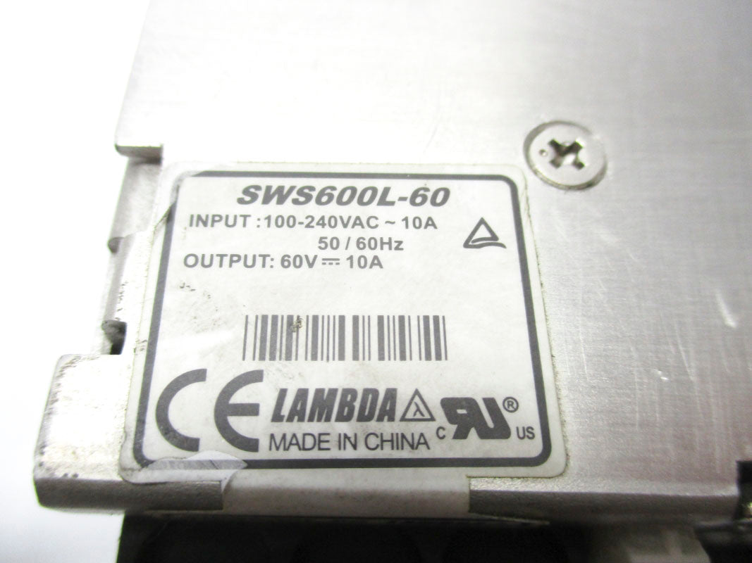 LAMBDA SWS600L-60 100-240VAC 10A UNMP