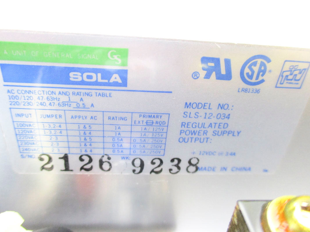 SOLA SLS-12-034 250V 0.5A NSMP